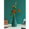 Fabulaxe 10 H Decorative Ceramic Sculpture Channeled Centerpiece Table Vase, Dark Teal Blue Green QI004055.DGN - alternate 6